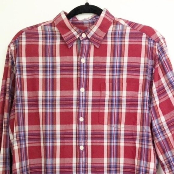 CLUB ROOM Men’s Plaid Long Sleeve Cotton Flannel Shirt - Picture 1 of 10